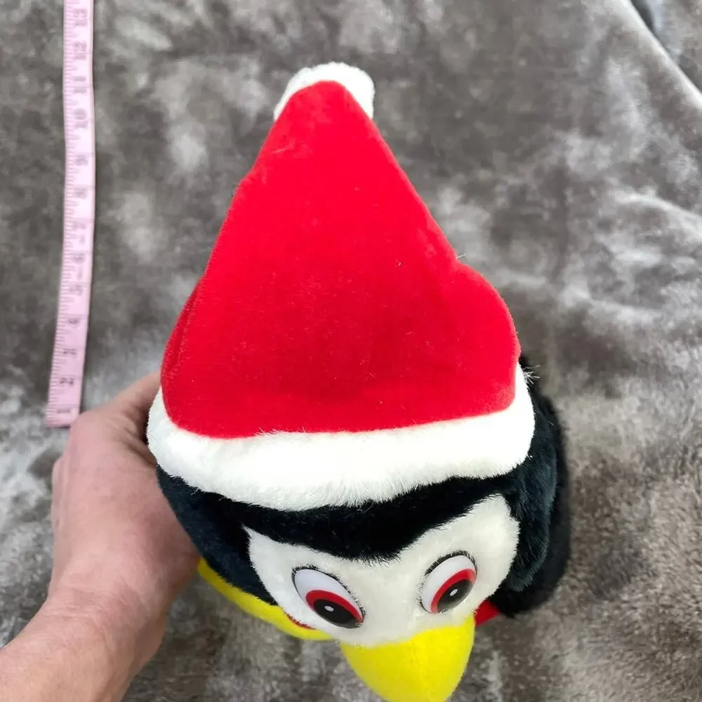 Christmas Penguin Plush Santa Hat Gift Bag Vintage Y2K Stuffed Animal 8